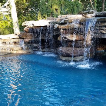 Freeform Swimming Pool With Waterfall
