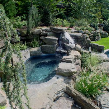 Outdoor Spa With Waterfall