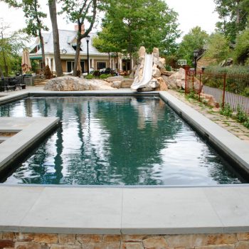 Geometric Pool With Slide